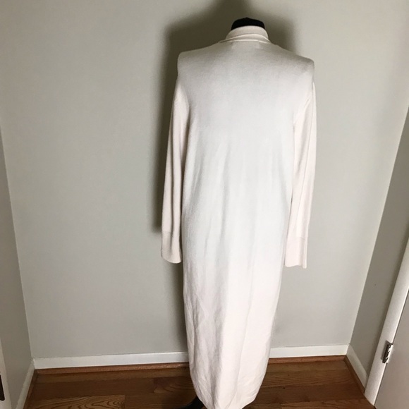 Zara Long Cream Sweater Cardigan - Picture 5 of 7